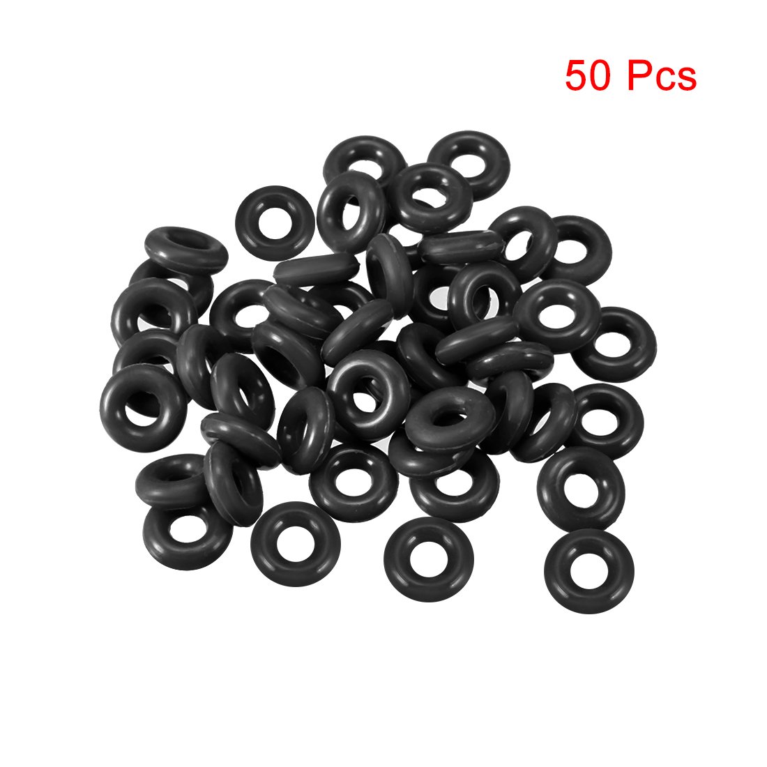 sourcingmap Nitrile Rubber O-Rings 12mm OD 5mm ID 3.5mm Width, Metric Sealing Gasket, Pack of 50, Black, 5mmx12mmx3.5mm - Image 2