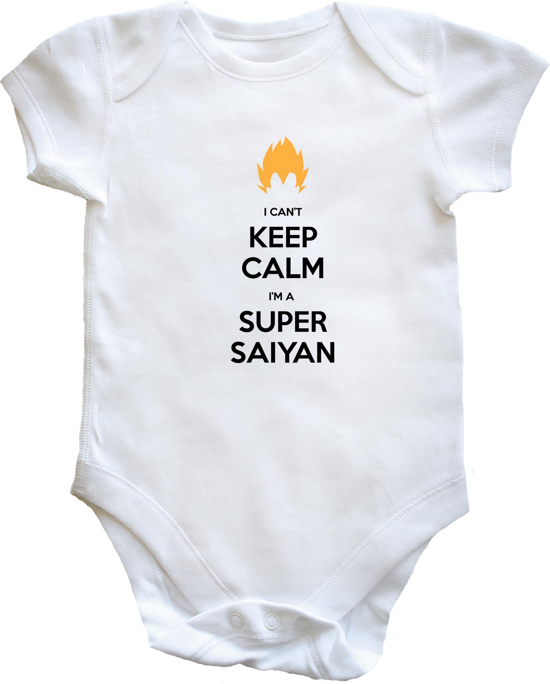 HippowarehouseI Can't Keep Calm I'm a Super Saiyan Baby Vest Bodysuit (Short Sleeve) Boys Girls
