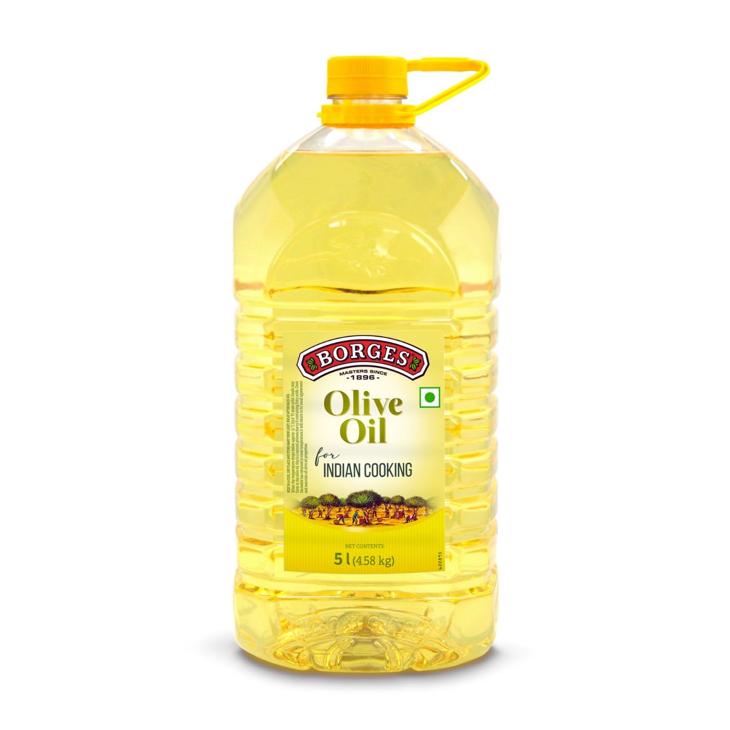 Borges Olive Oil for Indian Cooking | Extra light in taste | 75% MUFA | Rich in antioxidants | Suitable for frying | 5L PET Bottle