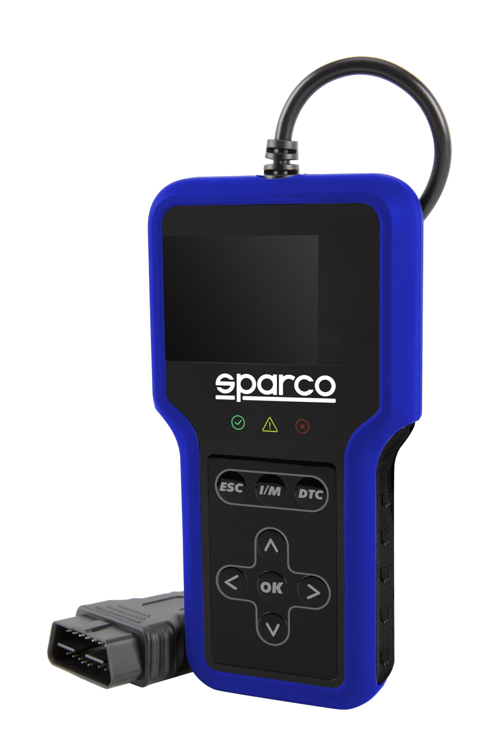 Sparco Dispositif de Diagnostic Automobile OBD2 Scanner Lecteur de Codes d'erreur Moteur et Transmission avec Test de Batterie et émissions I/M Readiness Multilingue pour véhicules à Essence