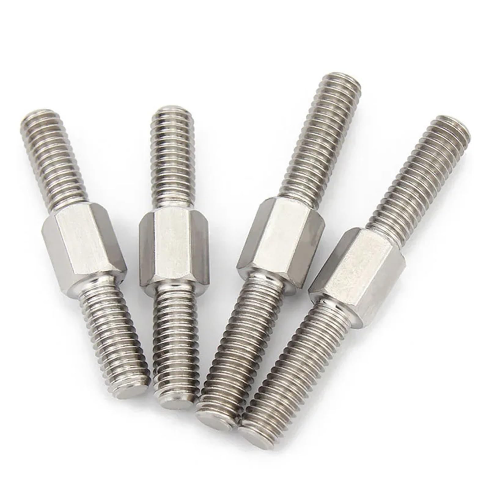 Varilla roscada de doble extremo M8 - Tornillos de empuje ajustables for mano izquierda y derecha de acero inoxidable 304(M8 x 90mm 5pcs)