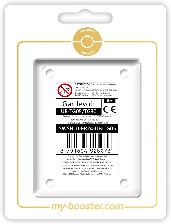 Gardevoir UB-TG05/GG30 Alternative Shiny Pokémon Gallery - my-booster X Épée et Bouclier 10 Astres Radieux - Box of 10 Pokemon French Cards