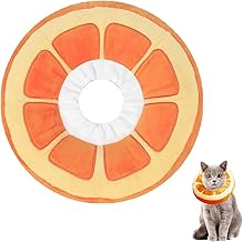 Coleira Elizabetana para Cães Gatos, cão gato estilo laranja macio, Coleira E Ajustável Confortável para Gatos Cães, Cones para Cães Gatos para Parar Lamber, Coleira