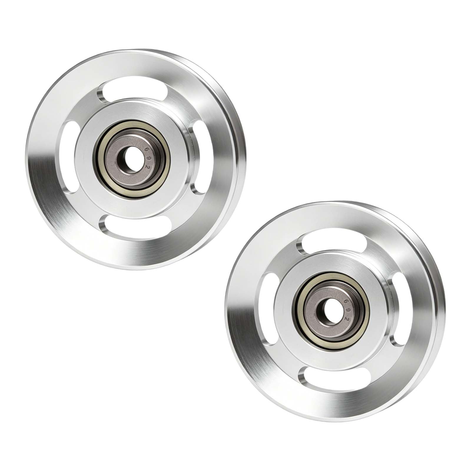 2 pièces Roue de poulie de roulement, 90 mm, Roue de Poulie à Roulement, Poulie à roulement alliage d'aluminium, Poulie de roulement, adaptées aux équipements de fitness et à l'entraînement de force
