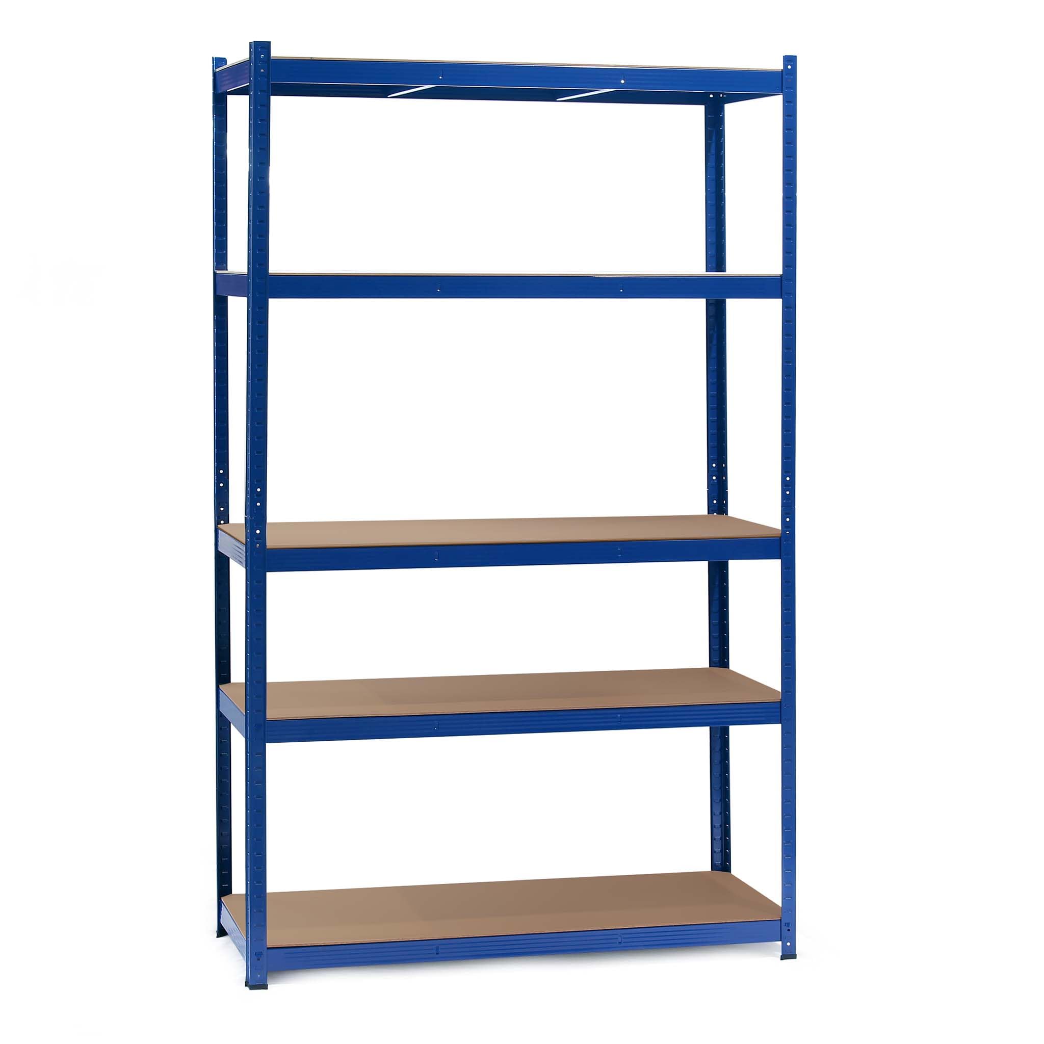 Wiltec Scaffale per carichi pesanti blu 120x60x204cm Scaffale a incastro 5 ripiani 200kg/piano