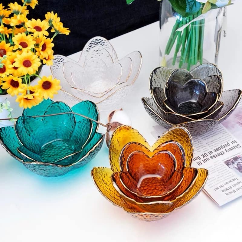 Bol à Thé Fait Main En Forme De Fleur Pour La Maison, Vaisselle De Restaurant, Bols à Dessert En Verre Pour Crème Glacée, Yaourt Sucré, Salade De Uits - Chine Bol En
