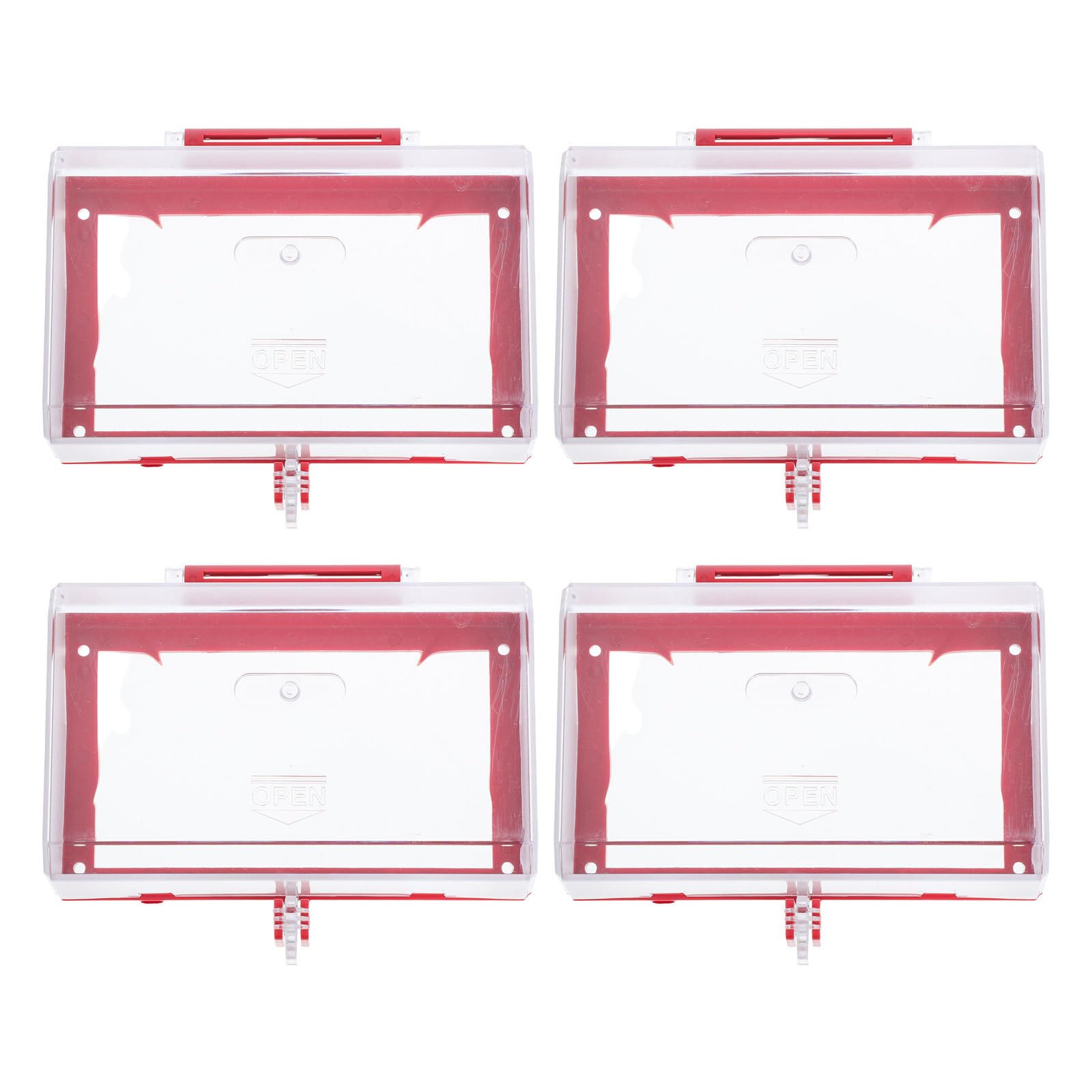 Protector de Receptáculo de Salida Cerradura, Caja de Enchufe Protectora de PC Transparente, Instalación Sencilla para Ambientes Húmedos Interiores, Pack de 4 Unidades