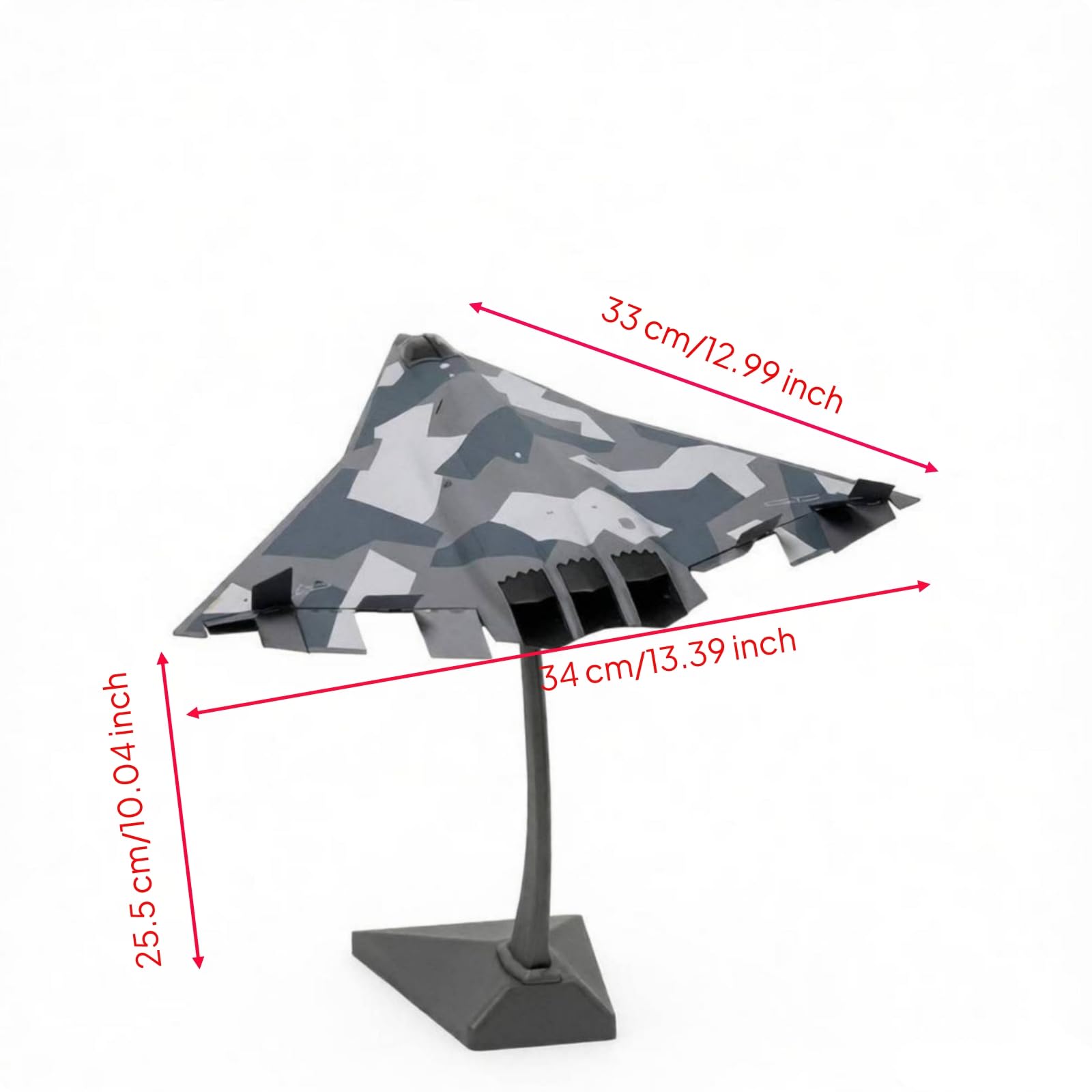 TISHITA Aereo J-36 1 72 Modello Aereo Caccia Miniatura con Supporto Integrato E Base Rettangolare in Lega E Plastica Pannelli Incisi Accurati Adatta per