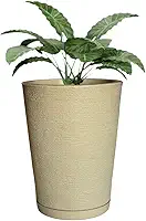 Vaso Polieitleno Decorativo Redondo P/plantas Jardim Varanda (Palha)
