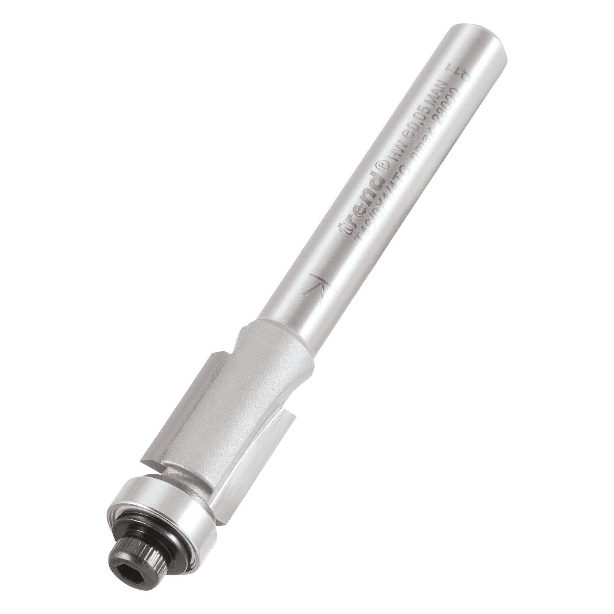 Trend Bearing Guided Trimmer Router Cutter 9.5mm 12.7mm 1/4"