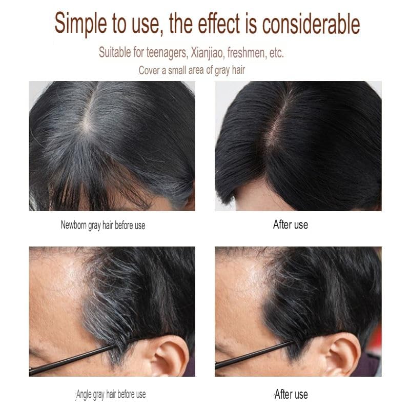 Image of 2 in 1 Hair Color Dye Stick Comb, Safe-And Waterproof and Sweat-Proof Hairs Dyes Comb,Instant and Best Hair Care, for Women & Men, Korean Hair Color Easy Application (Brown Hair Dye) (Black Hair Dye Comb)