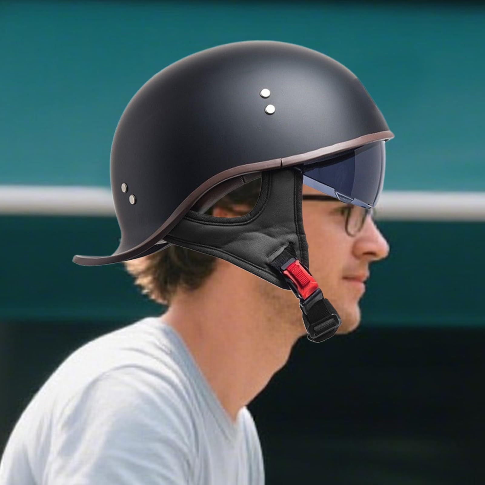 Casco da Bici Dirts, StreetHalf - Alta visibilità, Design Staccabile, Accessori per motoslitte Invernali, Tour avventurosi