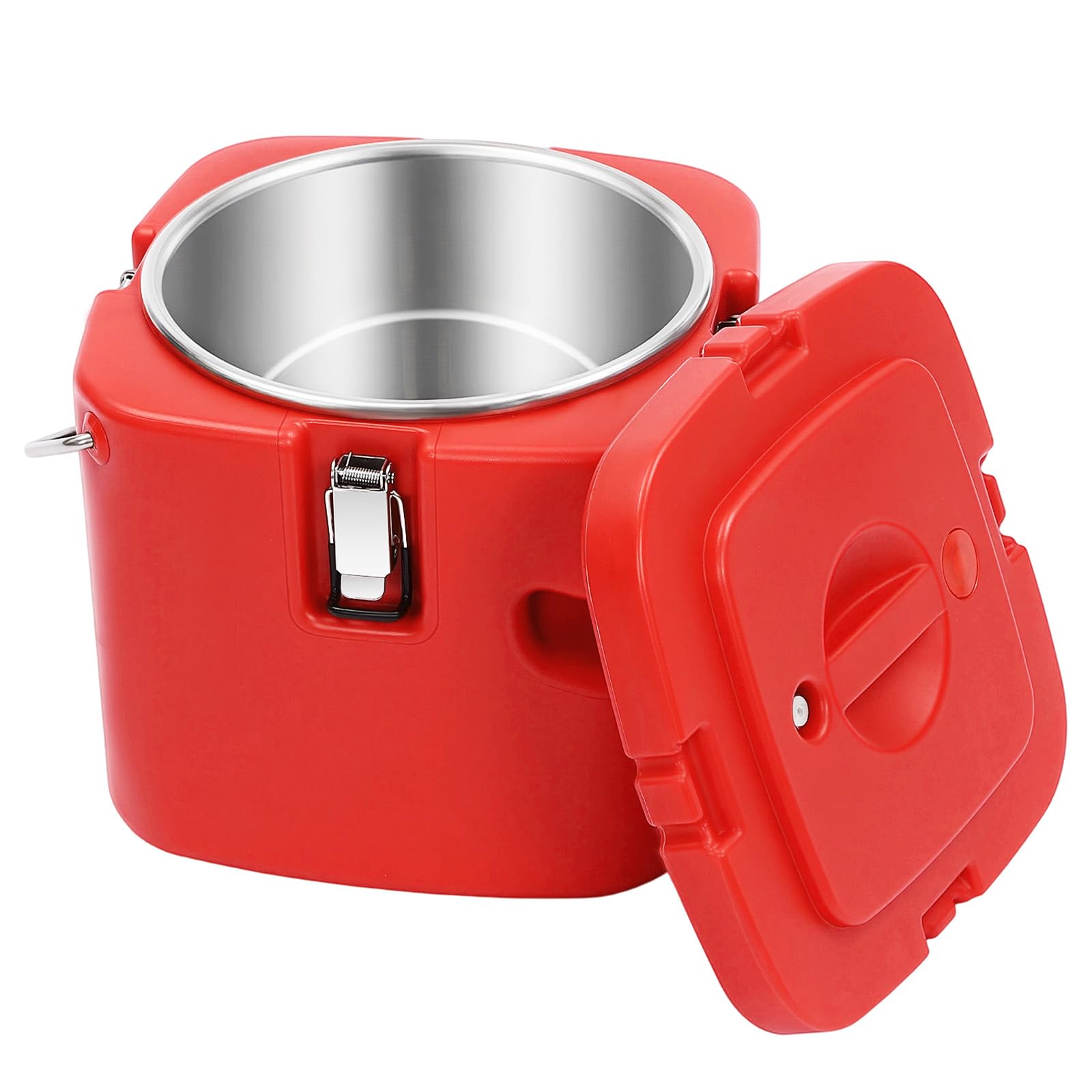 Treeisland Isolierter Suppenbehälter, 9,5 l Speisentransportbehälter mit Deckel, Transport Thermobehälter für Speisen und Getränke, Rot