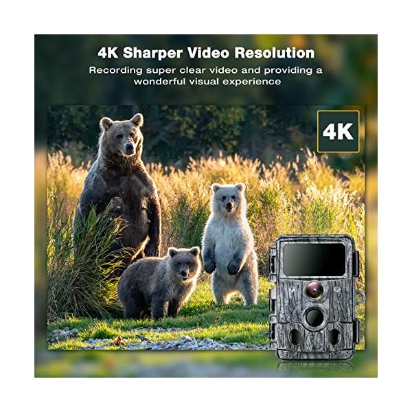 ZHUTA WLAN Wildkamera - 30MP Wildkamera 4K Native mit 940nm No-Glow-IR-LEDs Nachtsicht WLAN Wildkamera… – Bild 5