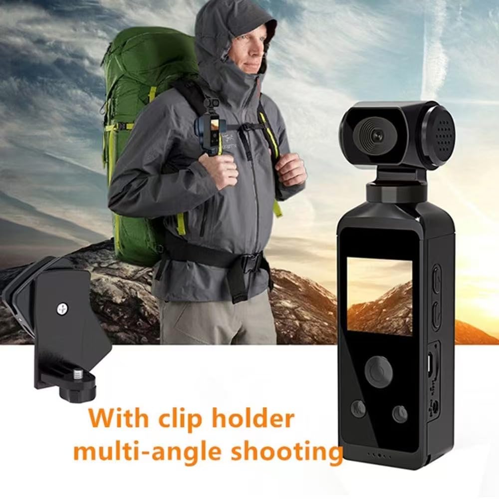 Générique Appareil de Poche, d'action 4K HD, Anti-secousse Rotative à 270 °, Appareil sous-Marine de 30 M avec Micro WiFi, Caméra Vidéo Portable pour la Plongée en Plein Air