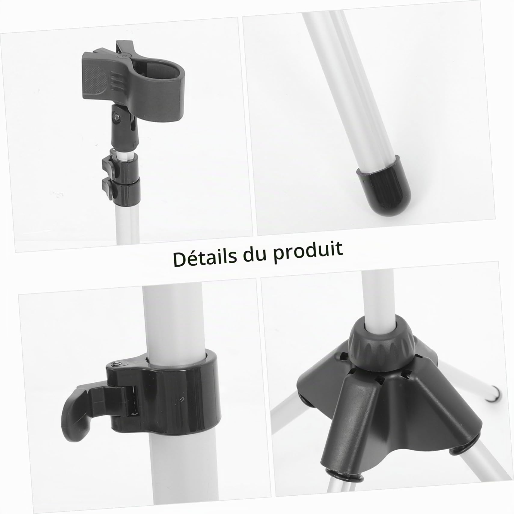Healvian Support De SéChe-Cheveux Sur Pied RéGlable Et Pliable Avec Base Stable En Alliage D’Aluminium Et Plastique Stand Robuste Pour Usage Domestique Et Toilettage D’Animaux