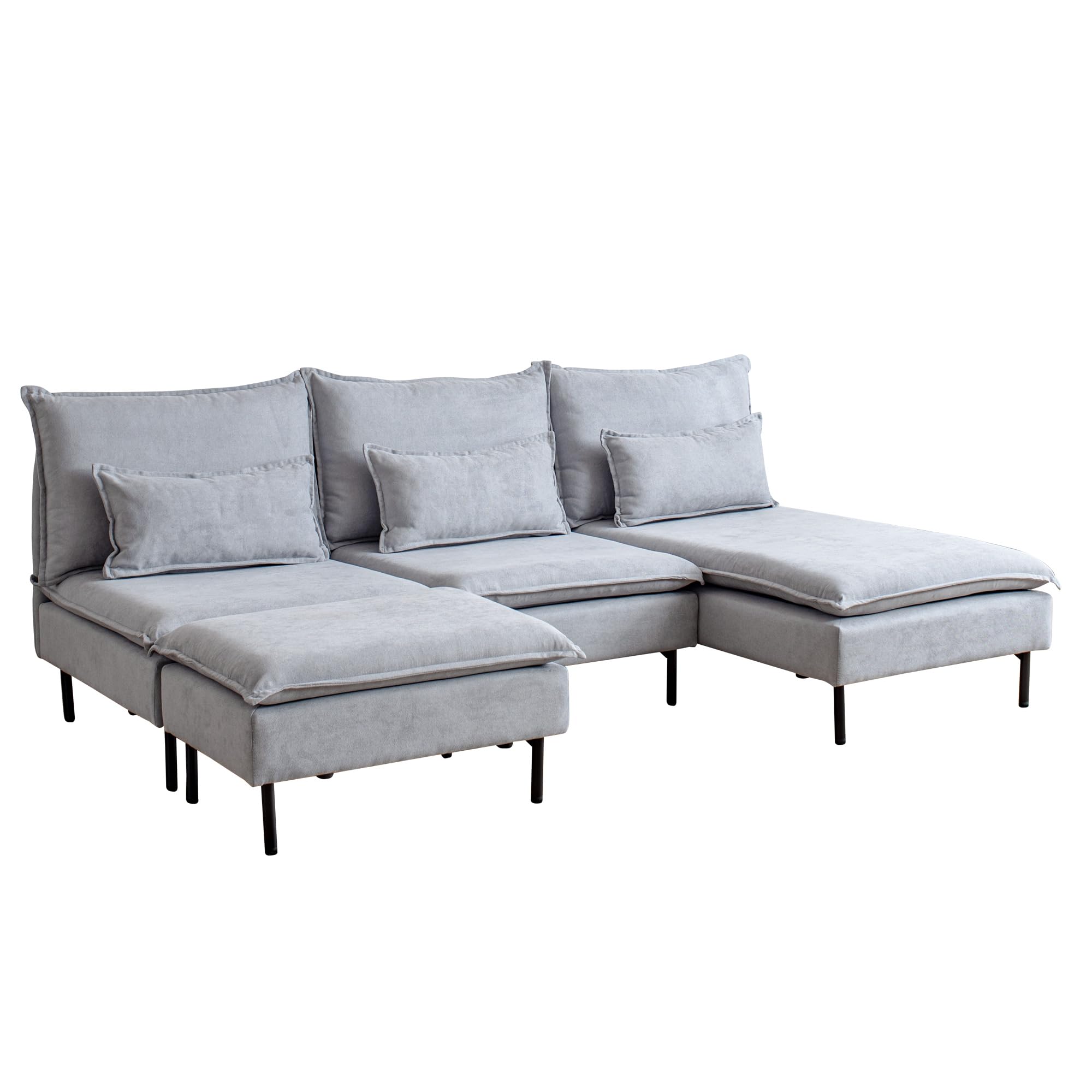 【remimam】VENTOTA 3人掛けソファ本体 送料込 VENTOTA 3人掛けソファ オットマン付き アームレス ソファー 3人