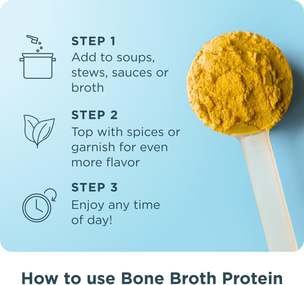 Ancient Nutrition Grass Fed, Cage Free, Bone Broth Protein Powder, 20g Protein, Hydrolyzed Collagen Peptides, Keto & Paleo Friendly, Supports Joint & Gut Health, Turmeric, 20 Servings - Image 8