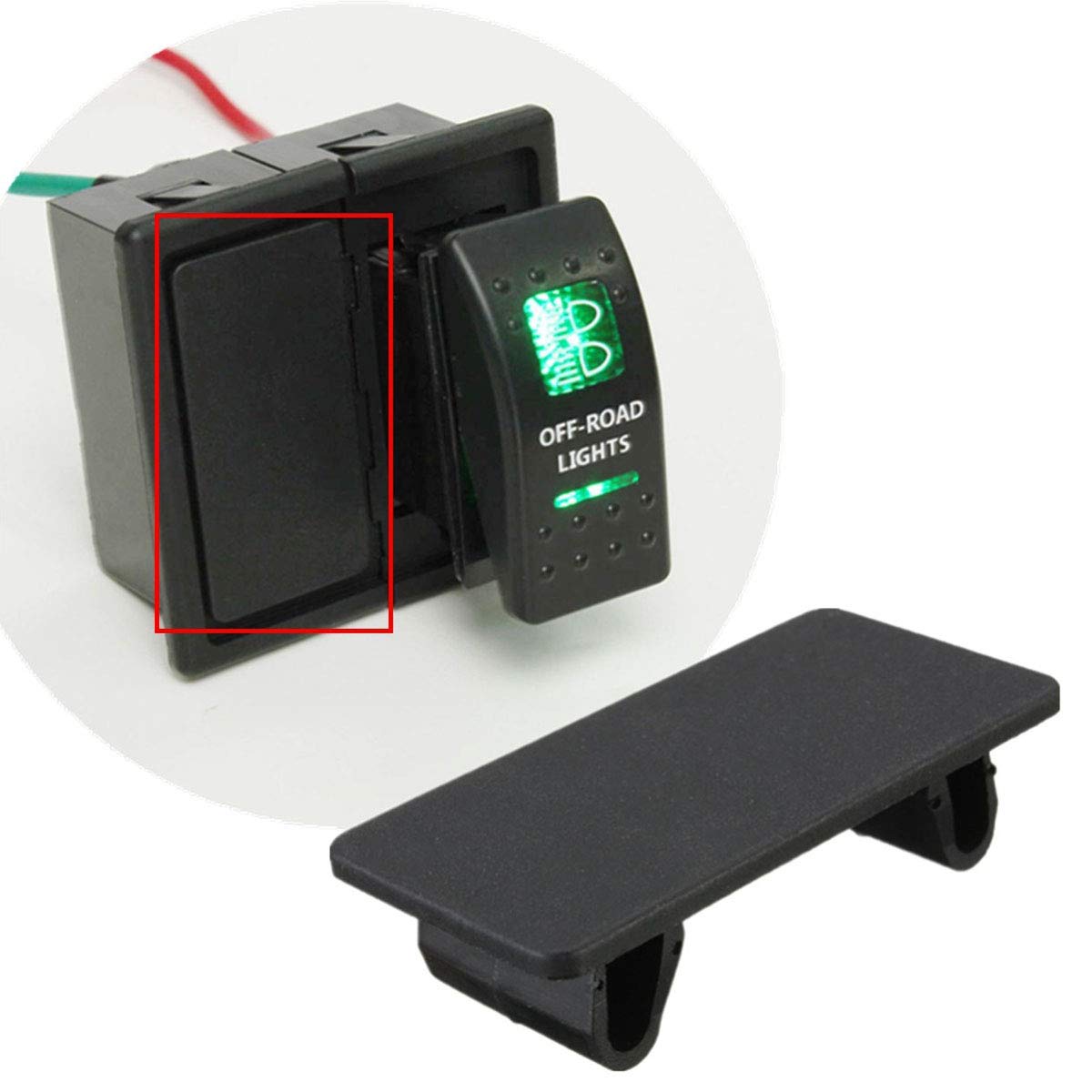1 Inch Rocker Panel Plug Snapklik.com : Rocker Switch Panel 4PCS Black ABS Rectangular Rocker ...