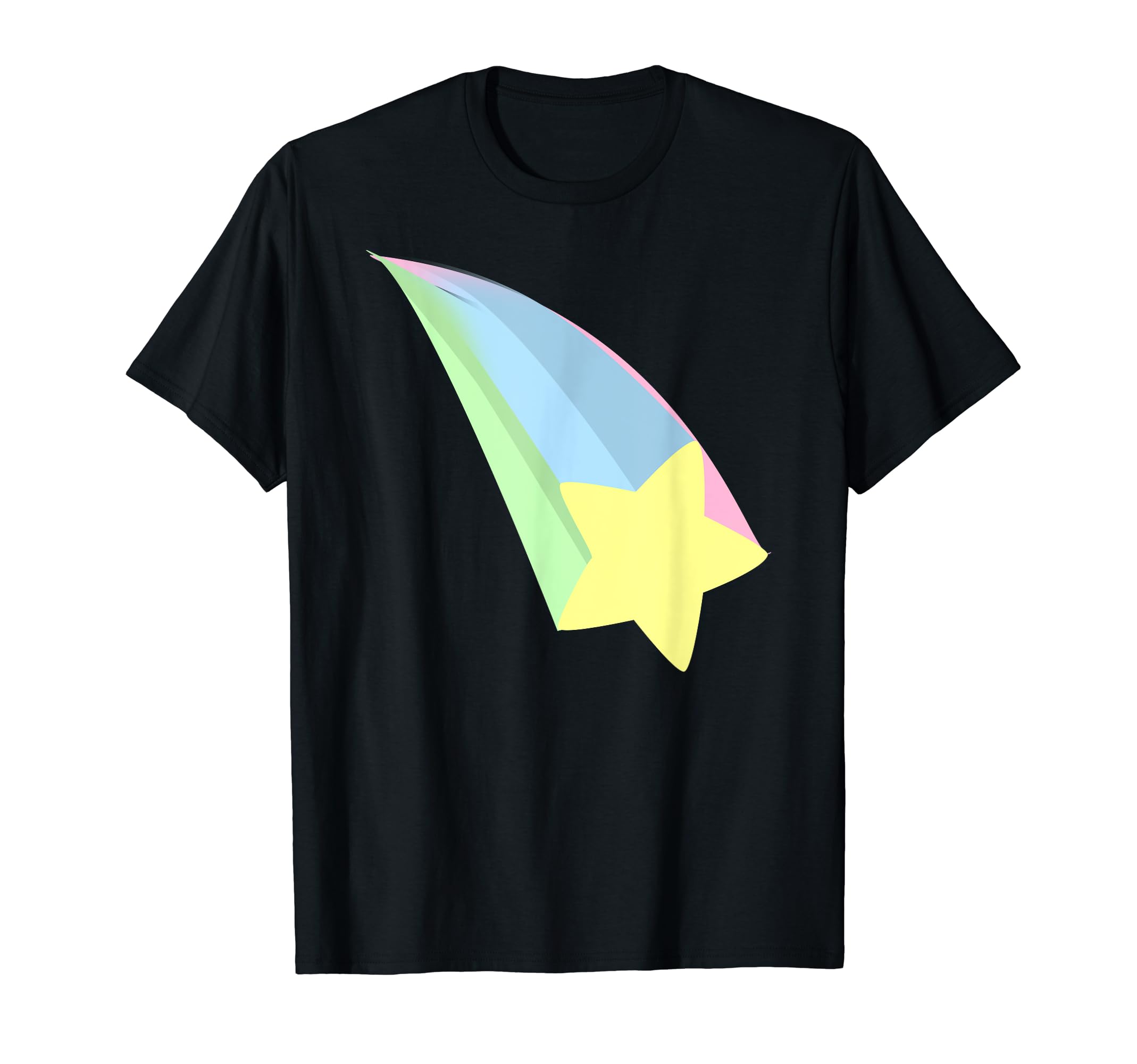 Pastel Goth, Aesthetic Pastel Star T-Shirt, Black