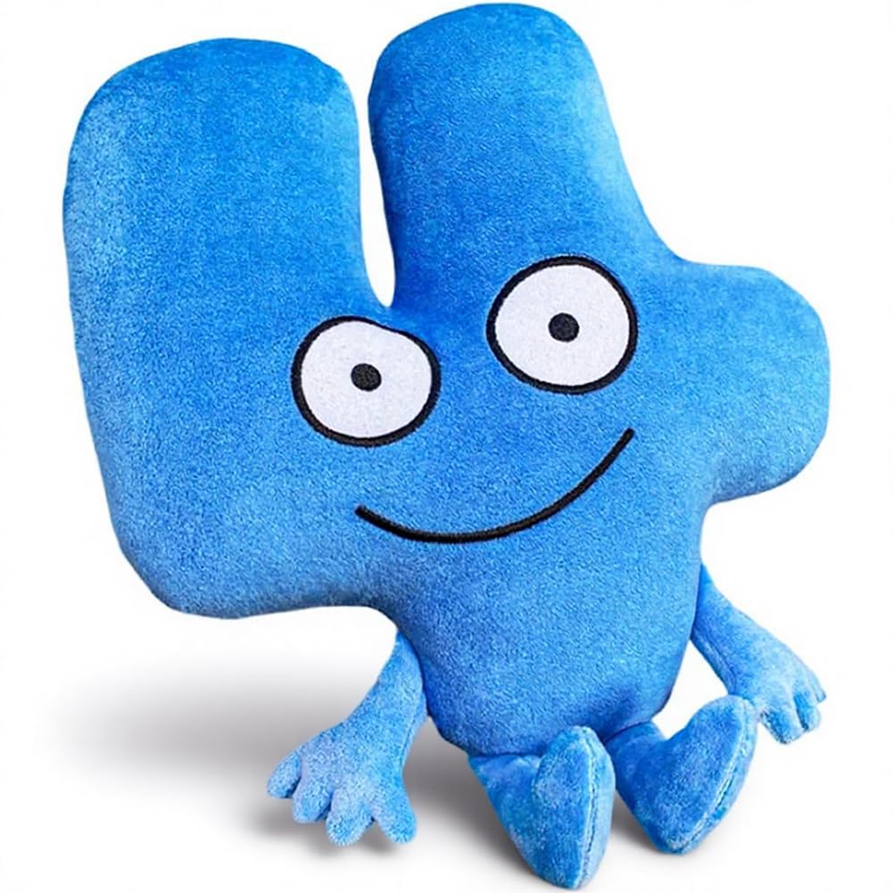 YIttings BFDI Battle for Dream Island Plush Toy, Cute Cartoon Plushie Soft Stuffed Animal Doll, Kawaii Plush Cushion Pillow, Collectible Character Toy Gift for Fans (Four)