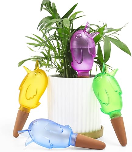 Estacas de riego para plantas con sistema de riego automático, para plantas de riego por goteo, de riego automático, estacas de terracota para