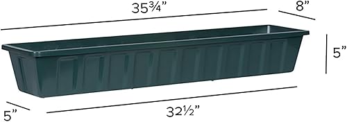 Miniatura 7 de Novelty Poly-Pro Jardinera de plástico para flores , Caja de flor, 36 - pulgadas