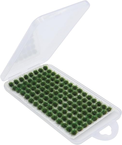 INNAL 120 Stück Statische Grass Statische Grasbüschel,Kunstrasen Miniatur Gras Deko,Grünes Gras Tuft,Grasbüschel Pflanzen Modell,Static Grass Kit für Miniatur Tabletop Spiele Modelleisenbahn - 1