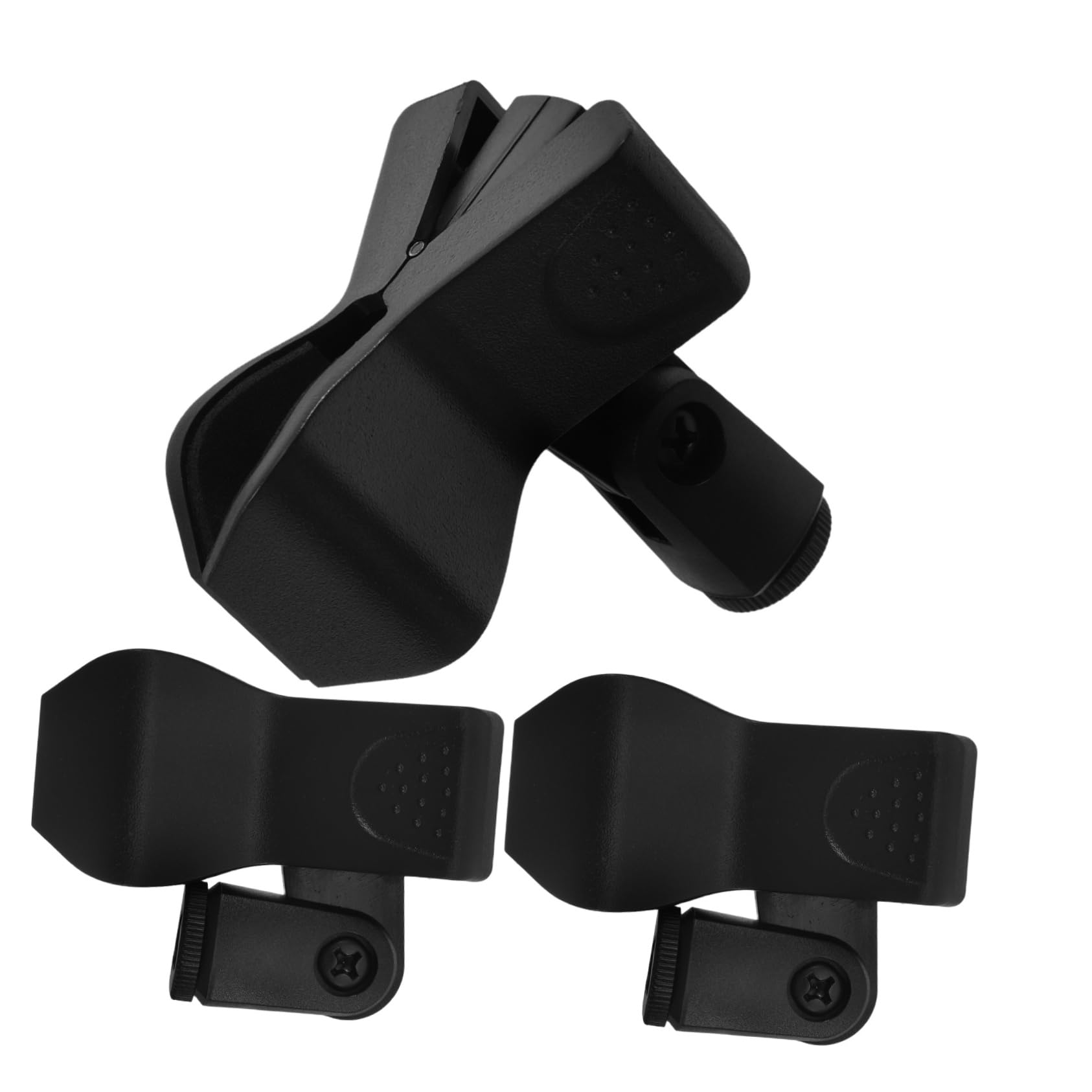CIYODO 3pcs Lightweight Microphone Clip Holder Secure Clamp for Mic Stand for Musicians Podcasters and Live Performances Noise Reduction Design for Audio Output