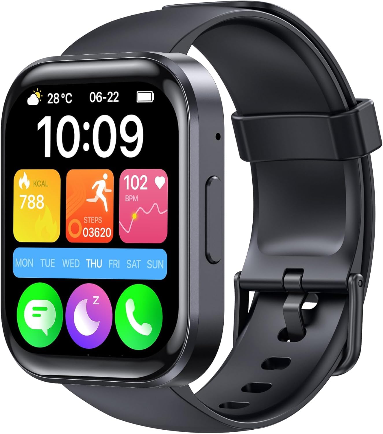 OBA OUKITEL BT103 Smartwatch unisex 1.91" 100+ Modalità Sport Contapassi/Sonno/Cardiofrequenzimetro, Fitness Tracker per iOS Android