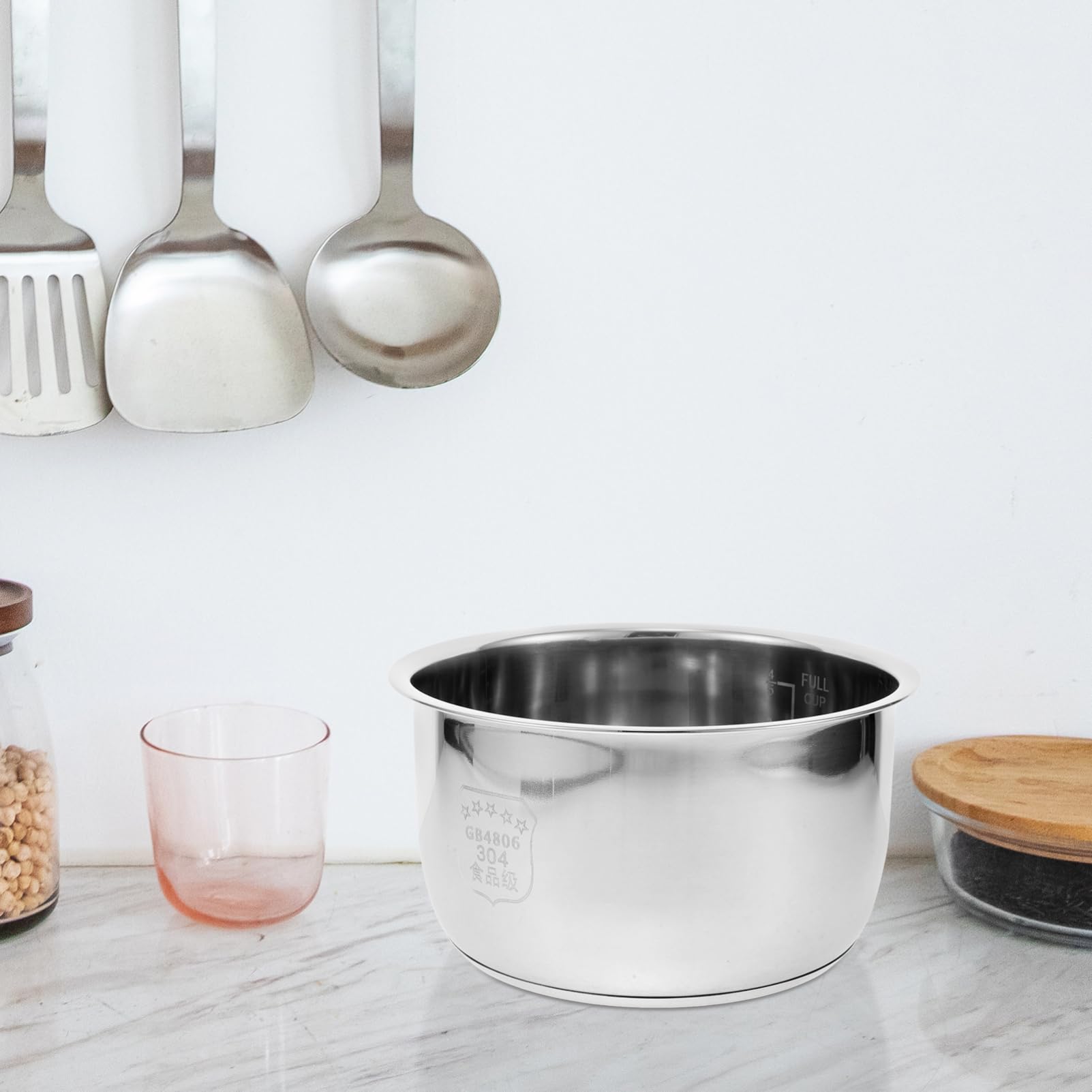 BESTonZON Repuesto Interior de Olla Arrocera de Acero Inoxidable de 3 L Revestimiento Antiadherente y Distribución Uniforme del Calor para Cocina Eléctrica