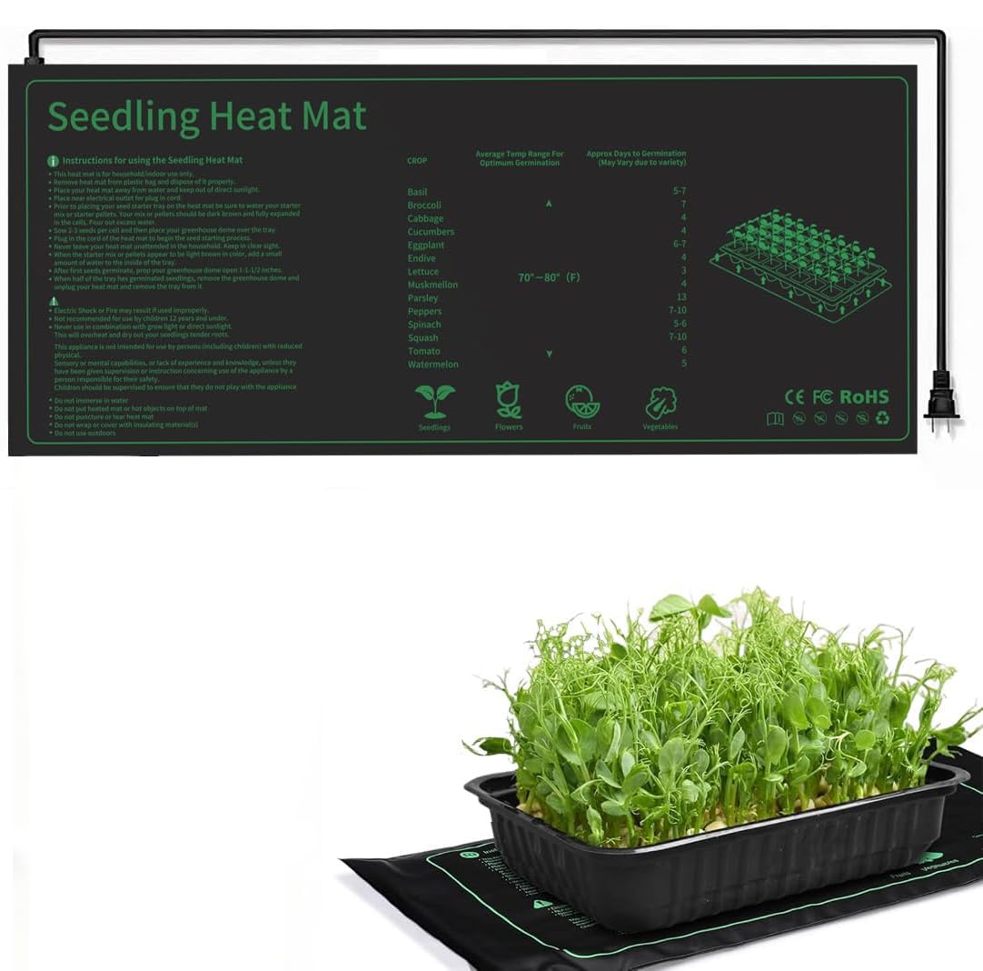 Amazon | 植物ヒーターマット 園芸発芽マット 育苗器 植物加熱用 育苗