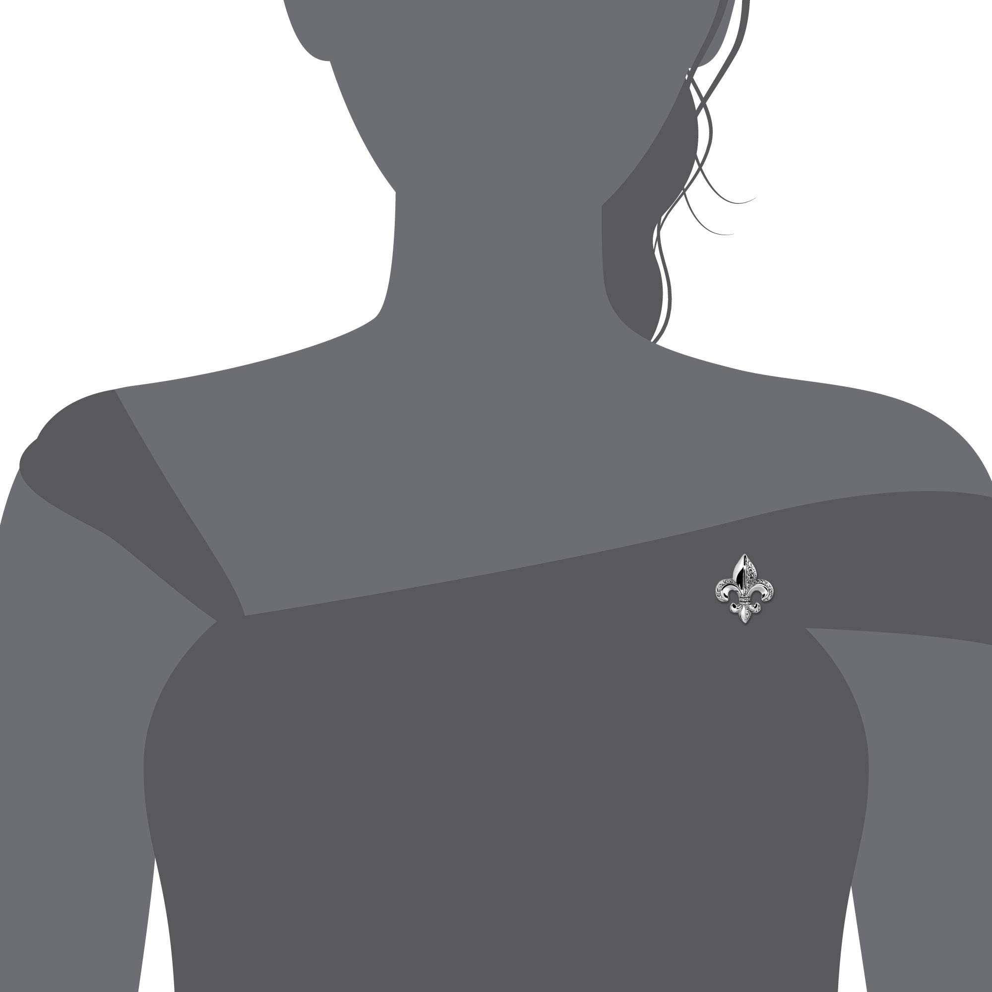 WithLoveSilver - Broche de plata de ley 925 con diseño de flor de lis, Plata esterlina, no saber