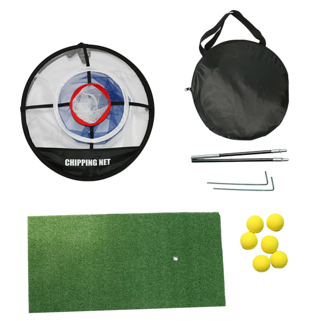 LIOOBO Golf Practice Network 3 Circular Chipping Net Set for Home/Office Portable Training Kit