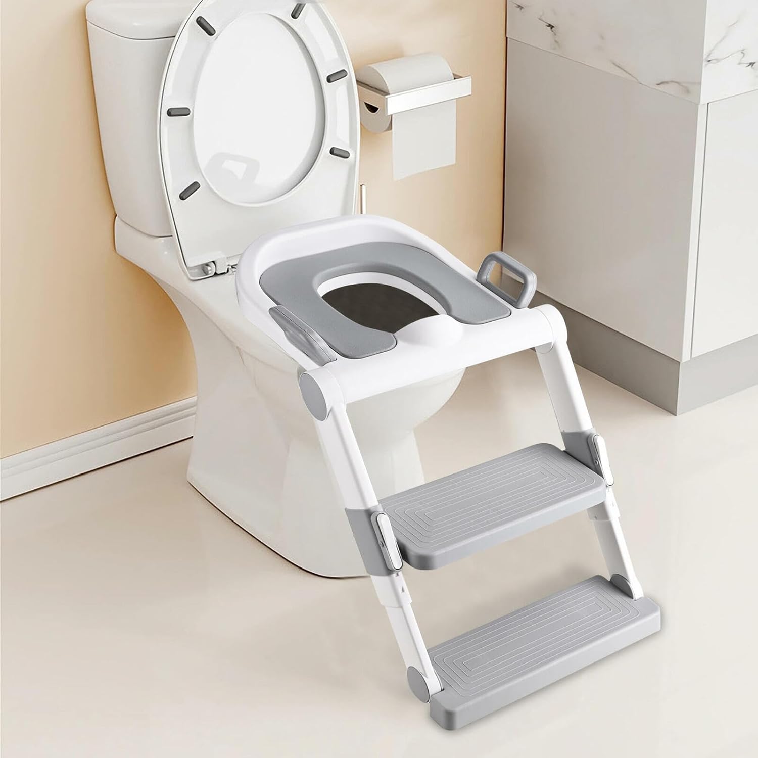 LIVINGbasics Folding Potty Training Toilet Seat, Toddler Baby Toilet