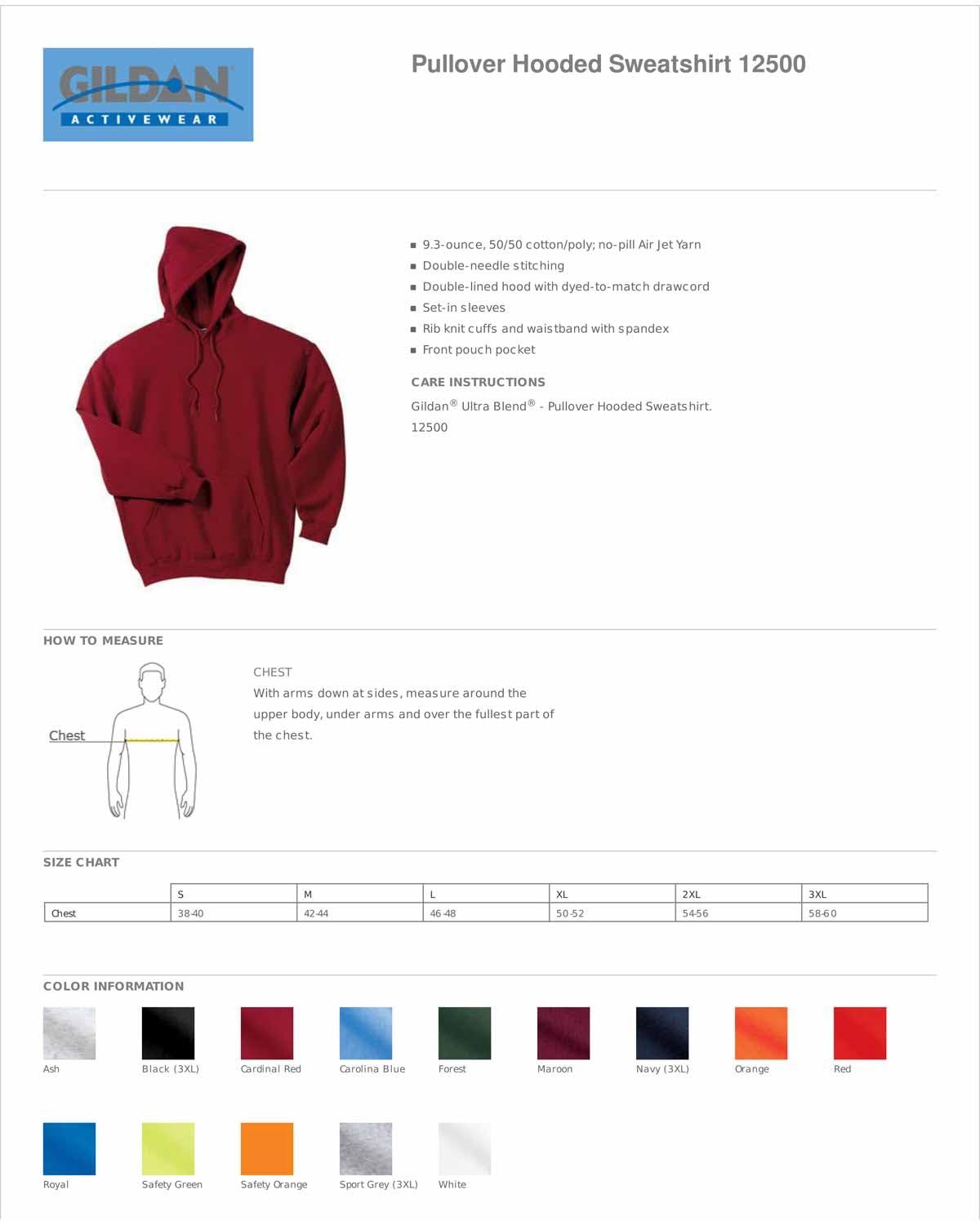 Gildan G125 DryBlend Adult Hooded Sweatshirt, Maroon, Medium - Image 4