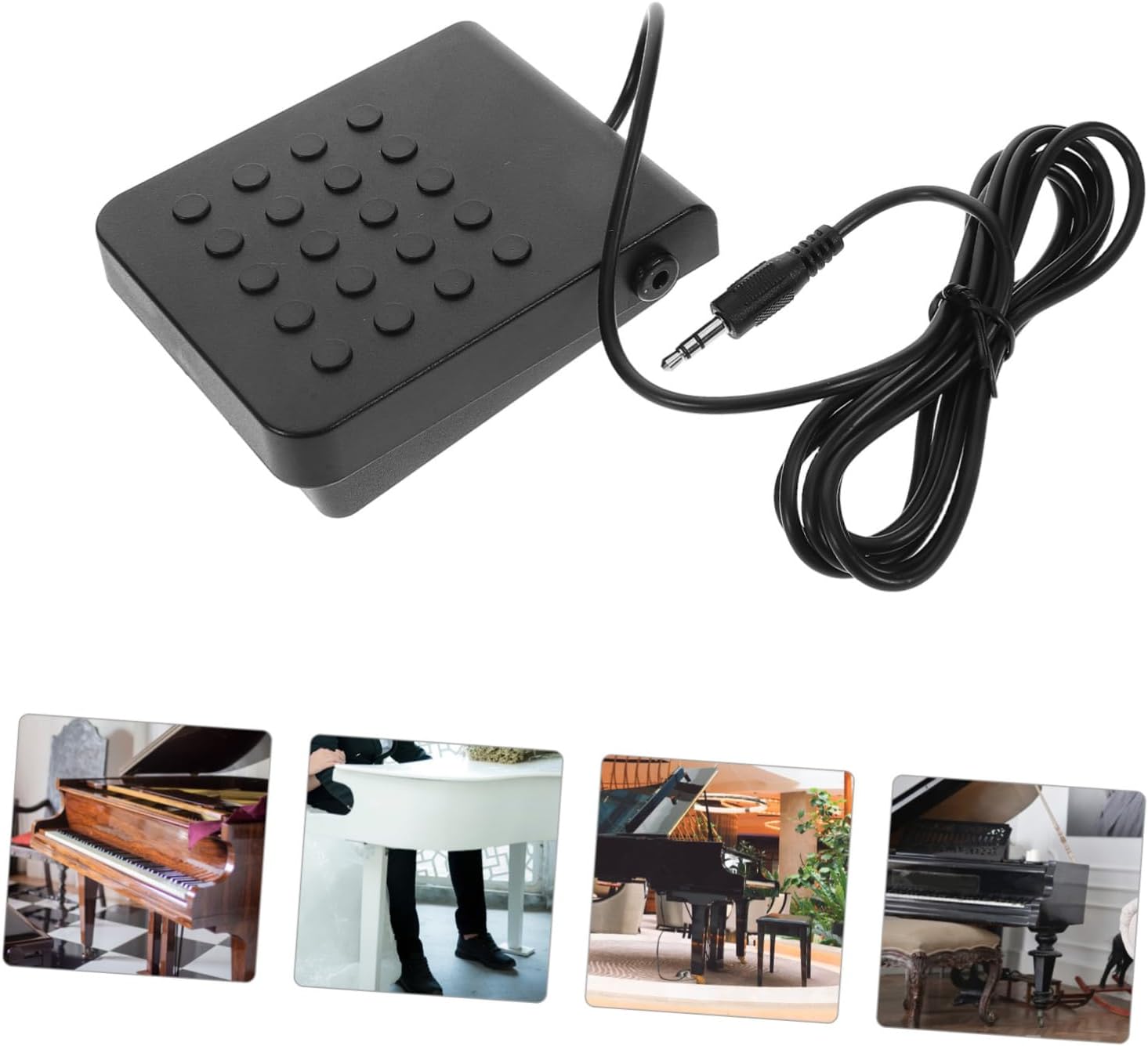 Hemoton Electric Piano Sustain Pedal Damper Foot Pedal for Midi Keyboards Compact and Sturdy Design Compatible Digital Pianos and Synthesizers
