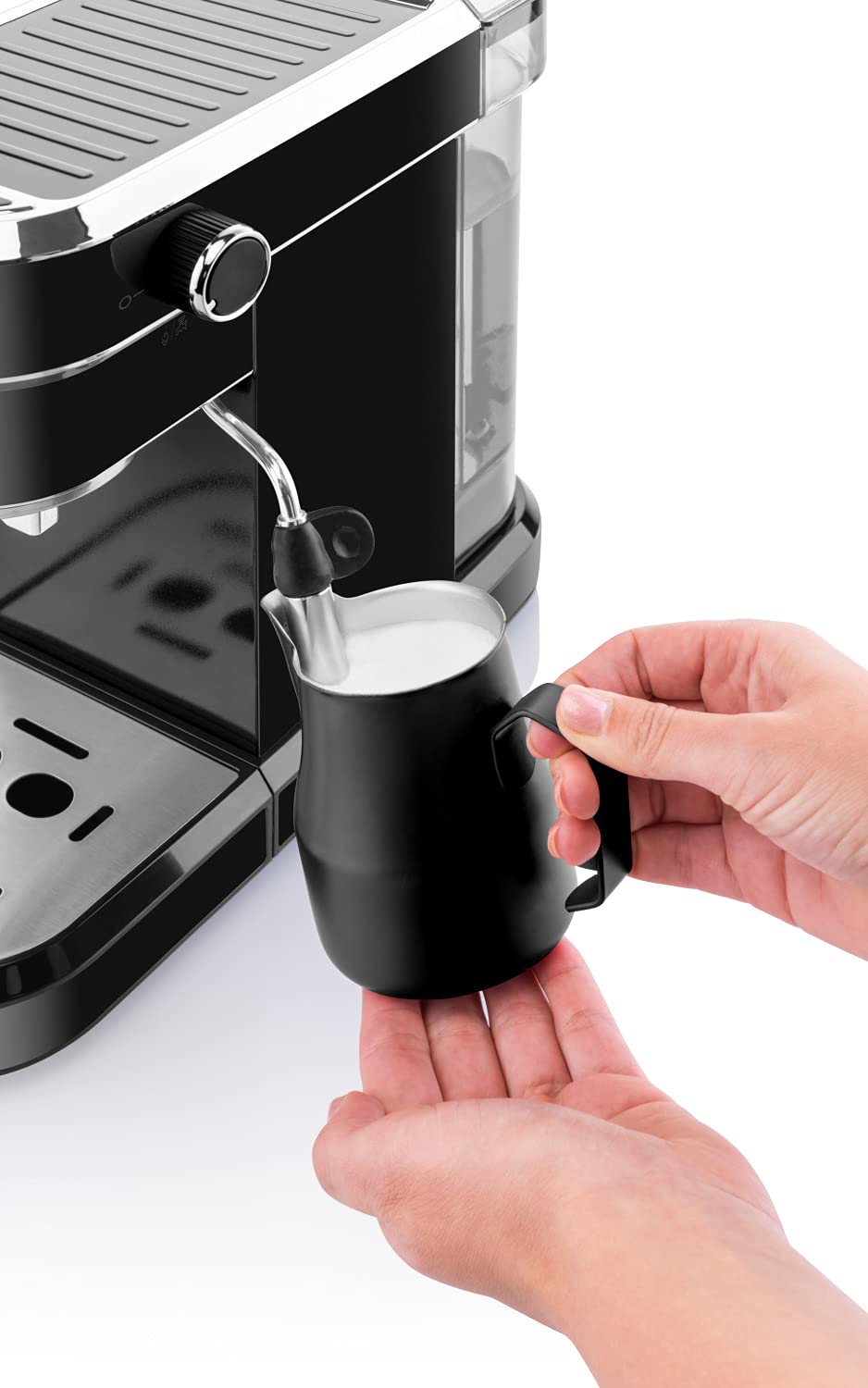 ETA Sitko Storio I czarny I ekspres do espresso I dysza do pianki mlecznej I 20 bar I zbiornik na wodę 750 ml I 1350 W
