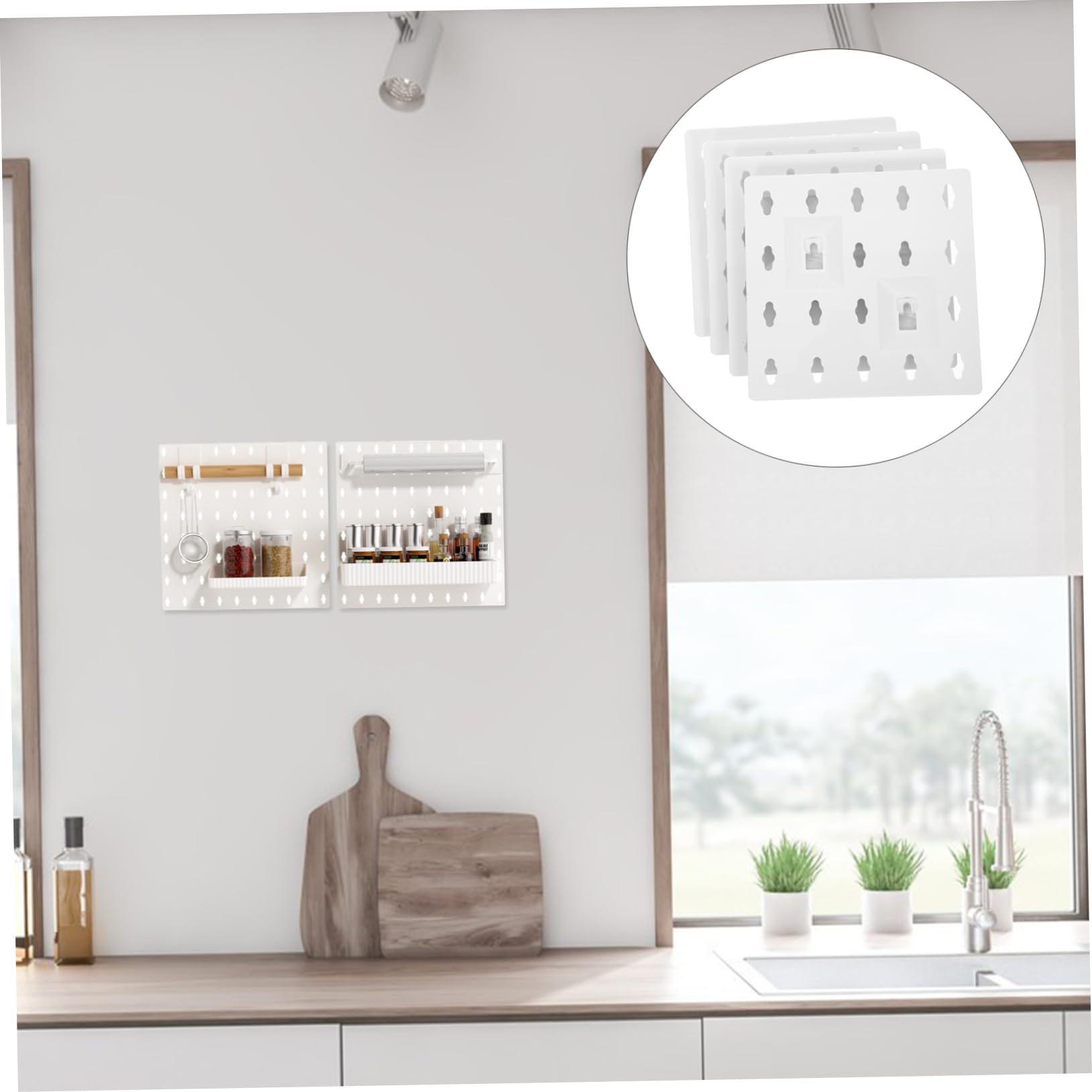 Ciieeo Versatile Wall Pegboard Kit x Inches Tool Organizer Wall Mount Garage Kitchen Study Bathroom Living Room