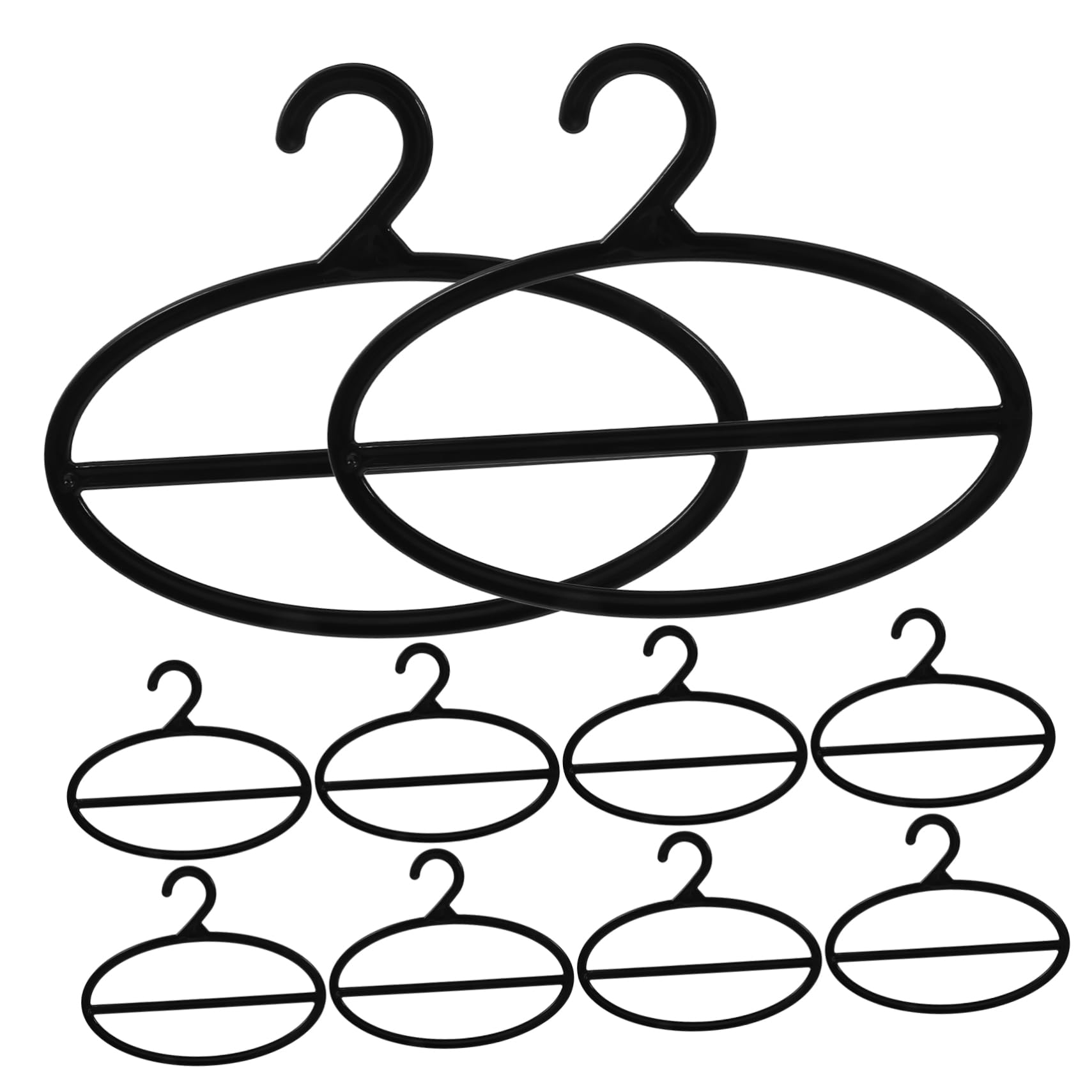 ABOOFAN Hanging Closet Organizers 10pcs Scarf Hangers 360-degree Rotation Plastic Tie and Accessory Holder