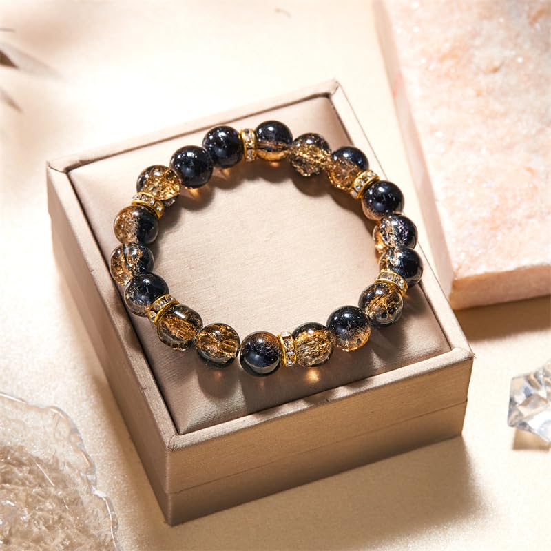 Beaded Stretch Bracelets for Women Men Healing Crystal Stone Bracelet Bead Adjustable Unisex Gemstones Bracelets 10MM Weave Jewelry Gifts3