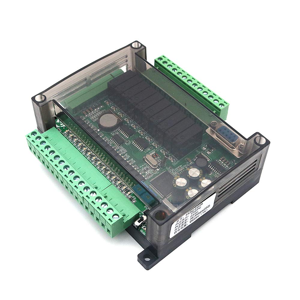 DollaTek Controllore logico programmabile PLC FX3U-24MR Uscita relè scheda di controllo industriale