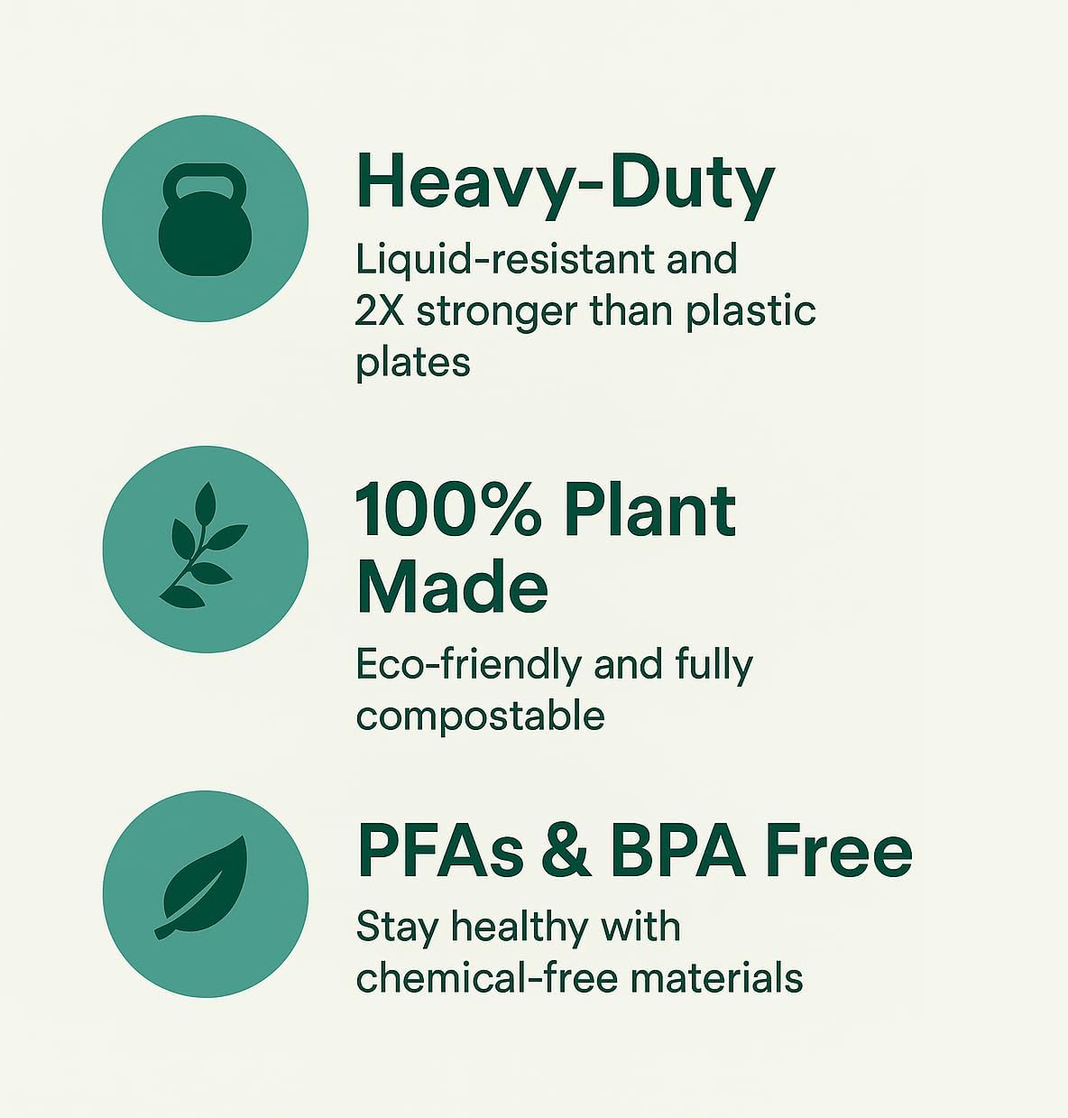 100% Compostable, 3 Compartment, Disposable Paper Plates [25-Pack] - [PFAS Free] - [BPA Certified] - [8.5 Inch] Heavy Duty Biodegradable Bagasse Sectional Lunch Trays + Dividers - Premium Quality - Image 5