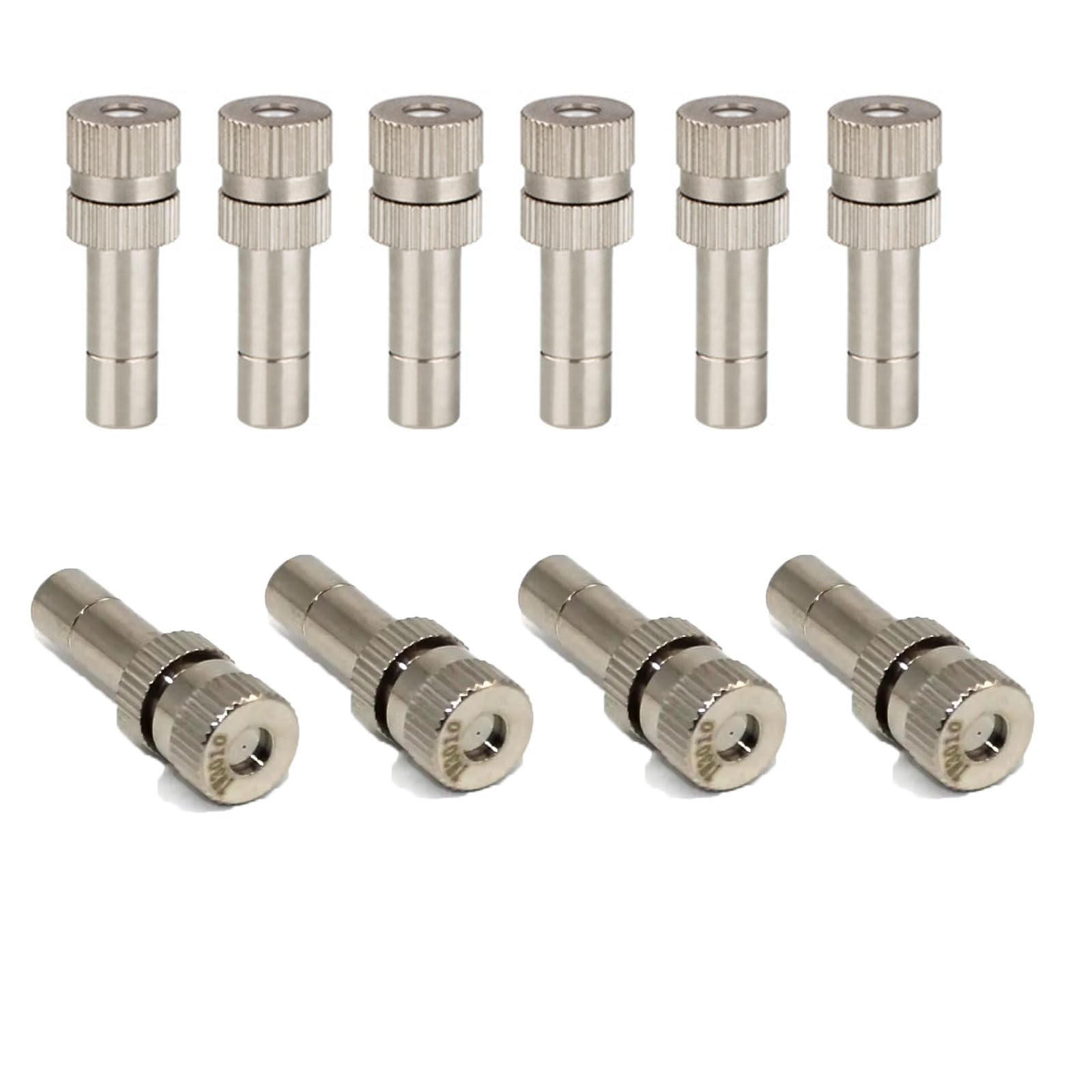 Buses de brumisation en laiton nickelé 0.6 mm de basse pression pour système d'arrosage Lot de 50