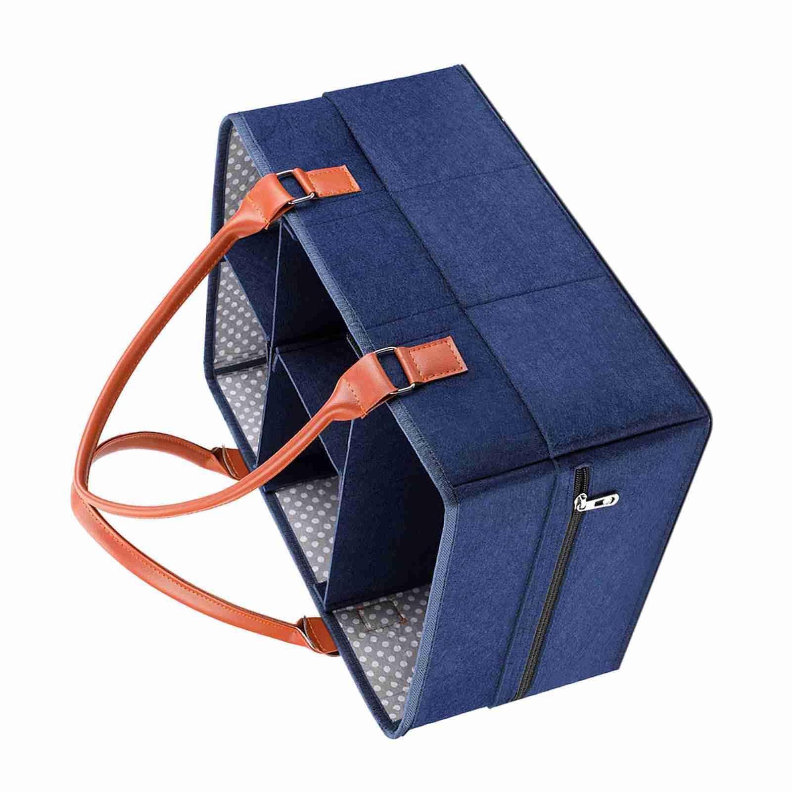 Baby Diaper Caddy Organizer, Improved Design, Nursery Storage with Removable Inserts, Navy, for Baby Essentials