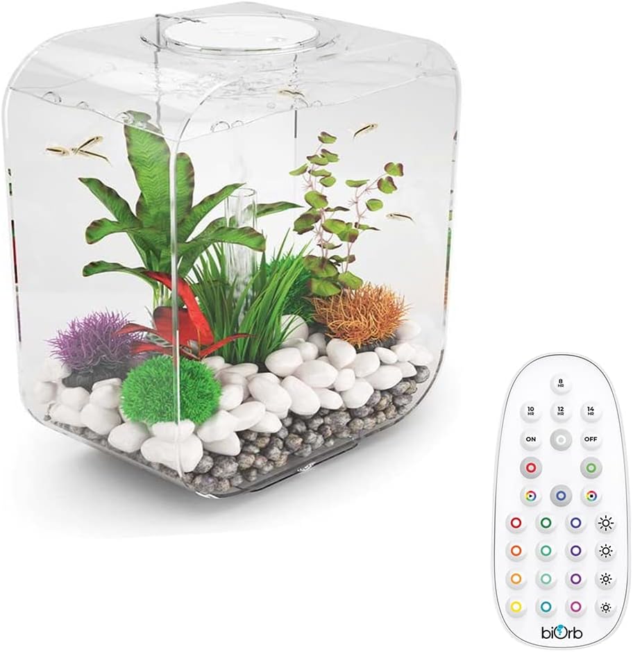 Life 30Litre White Aquarium Fish Tank with Multi Colour LED Lighting