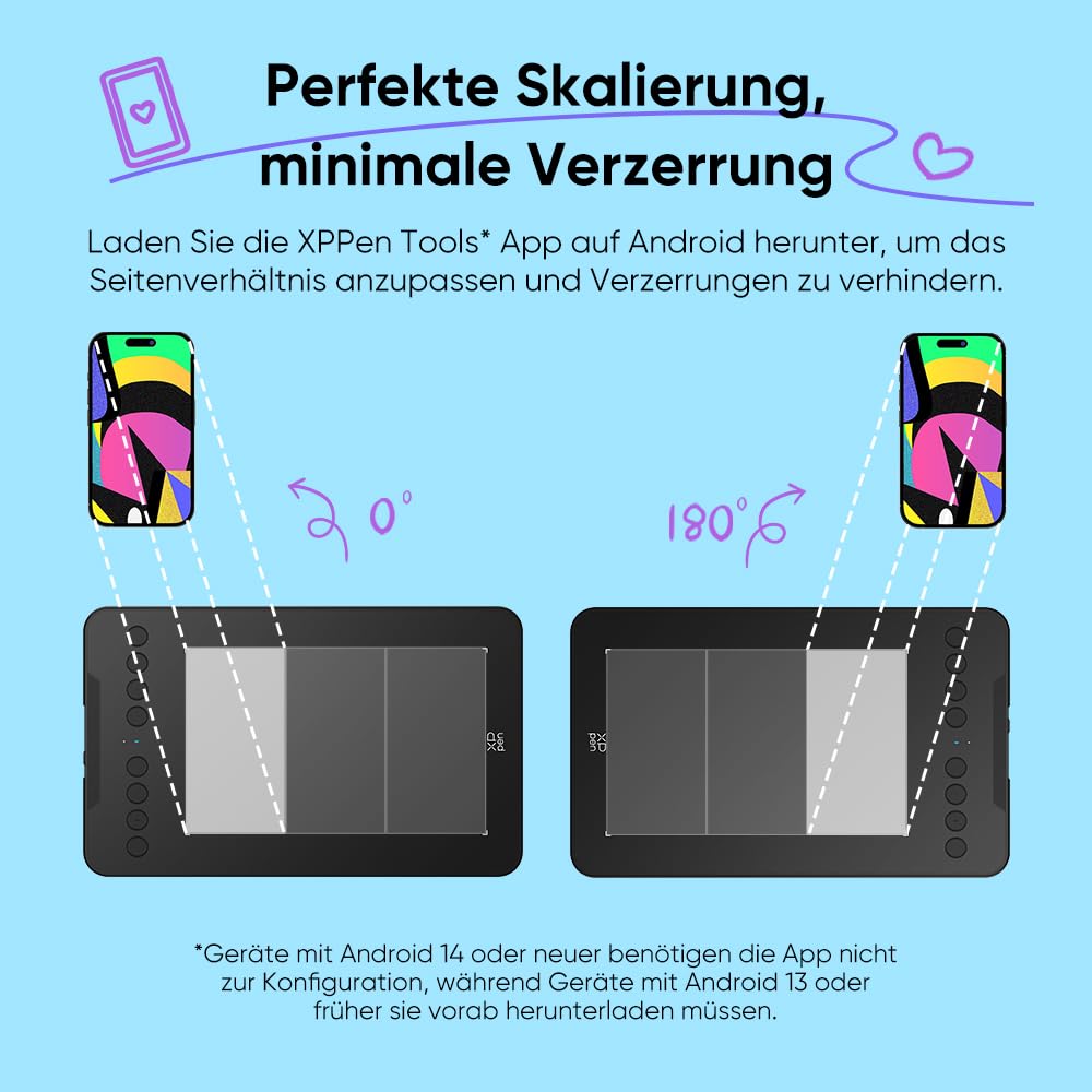 XPPen Deco mini7W V2 Grafiktablett 7x4,37 Zoll, mit Batterielos Stift 16384 Druckstufen, 5080LPI, 200RPS, 8 Tasten, Bluetooth-5.0, Kompatibel mit Windows, macOS, Android, ChromeOS und Linux