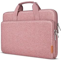 Maletin Pc Mujer DOMISO 17,3 Pulgada Funda Ordenador Portátil Impermeable Protectora Bolsa con asa Portátil para Dell Inspiron/MSI GS73VR Stealth Pro/HP Envy 17/LG Gram 17´´/ROG Strix GL702VS/Lenovo/ASUS,Rosado