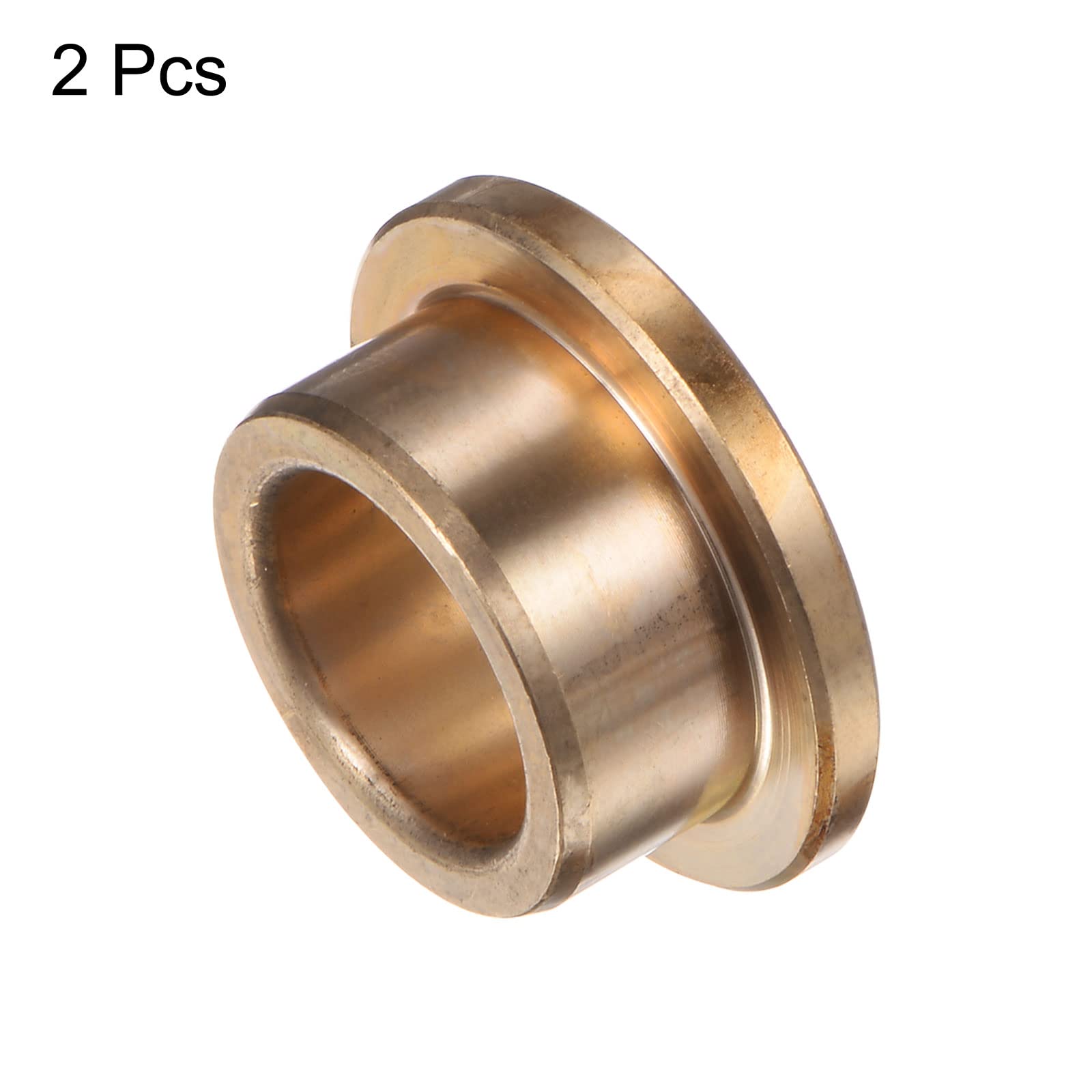 Boccole In Bronzo Autolubrificanti 2pz - Foro 10mm, OD 16mm, Flangia 22mm - Per Cuscinetti E Riduzione Usura - Foto 10