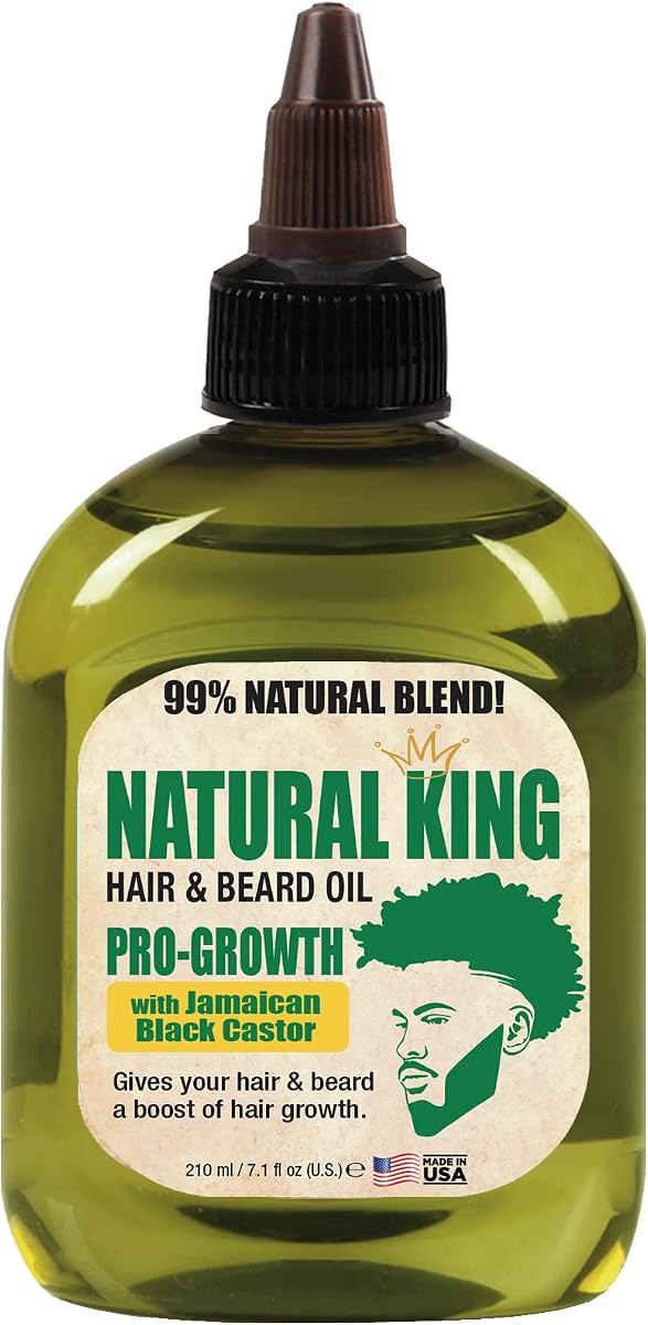 Natural King Pro-Growth Hair & Beard Oil with Jamaican Black Castor Oil 7.1 oz.